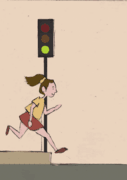 Cuidado al cruzar la calle.
